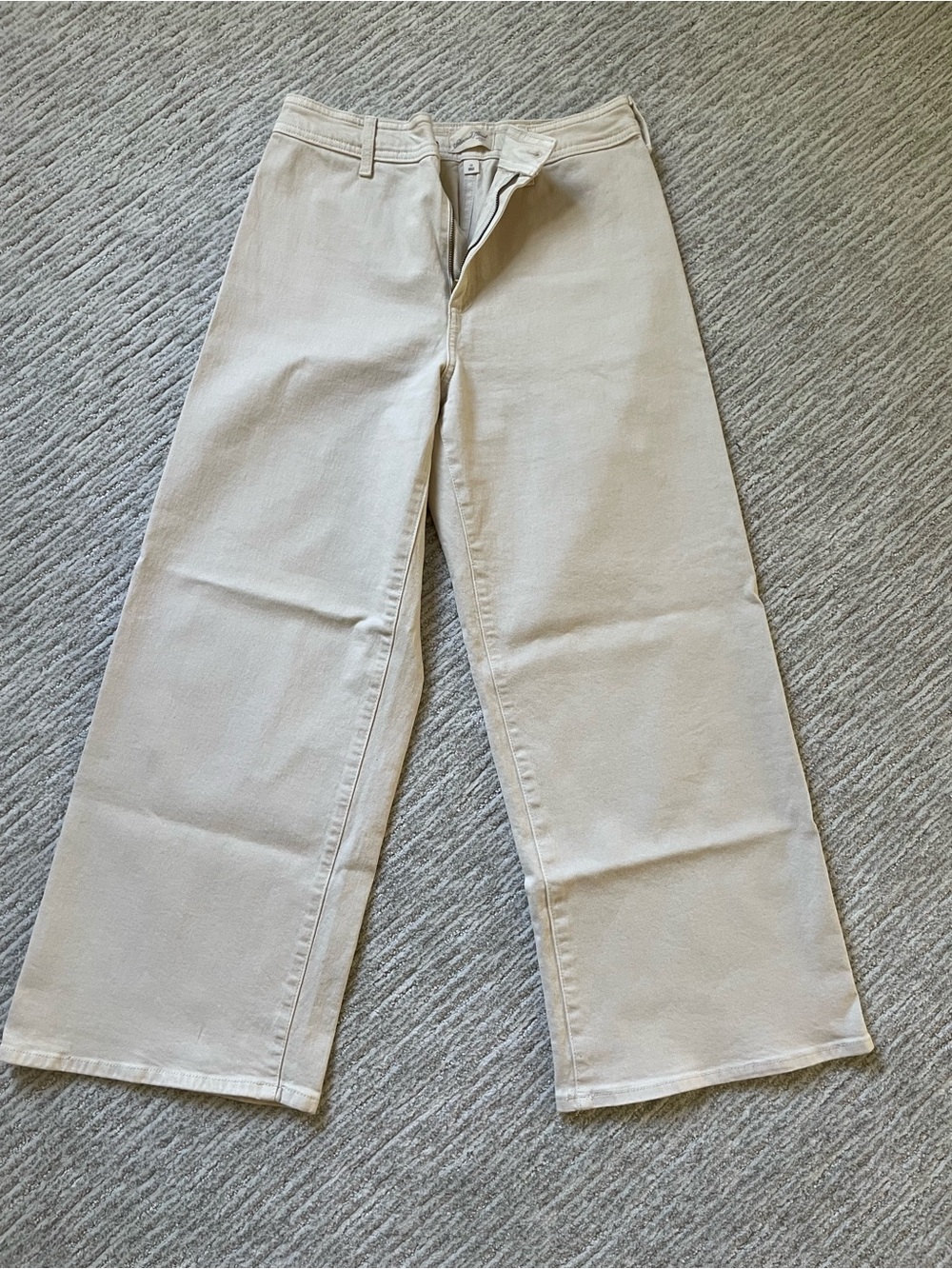 Universal Thread Off-White High-Rise Wide-Leg Pants